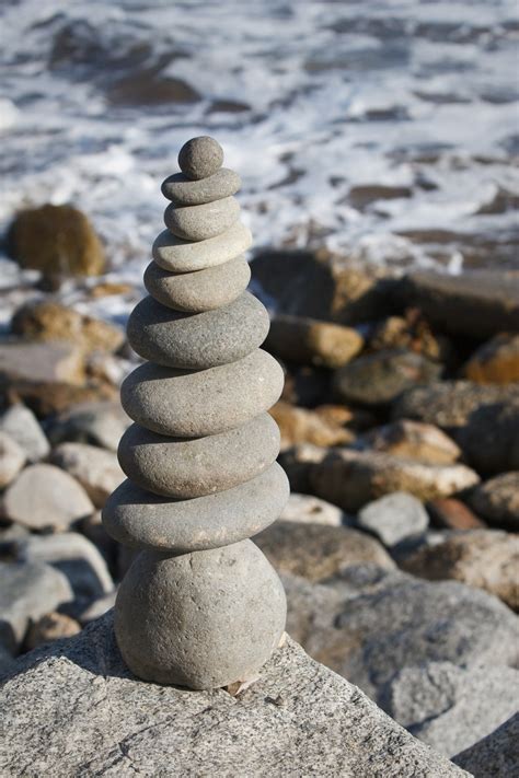 Big Giant Rock Cairn Sculpture Natural River Stone Stacked Etsy