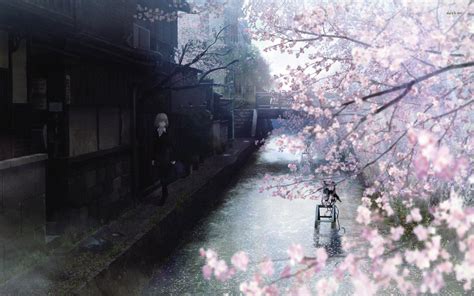 Anime Sakura Trees Hd Wallpapers Wallpaper Cave