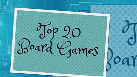 Top 20 Board Games To Play Youtube
