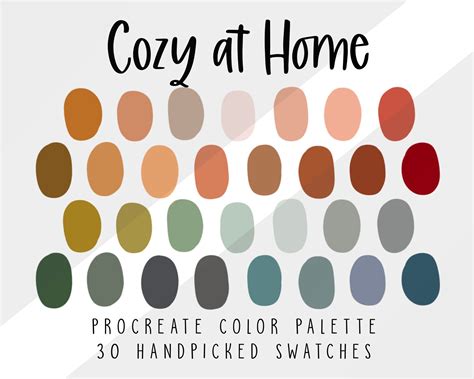 Cozy Colors Palette Fall Color Palette Hygge Color Palette Colour