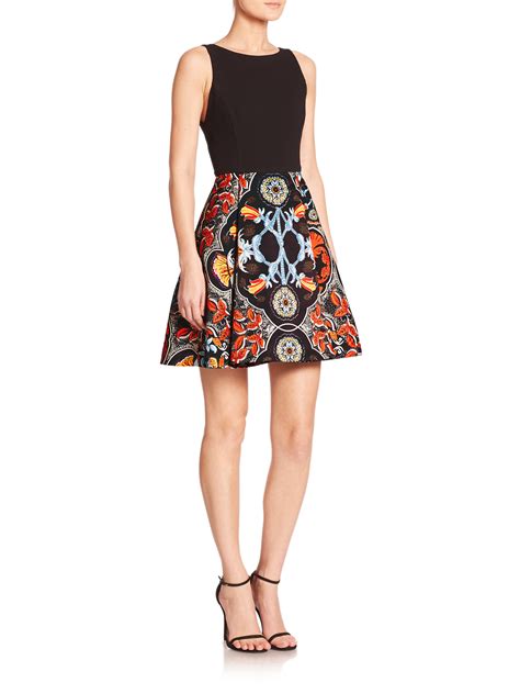 Lyst Alice Olivia Kourtney Box Pleat Dress