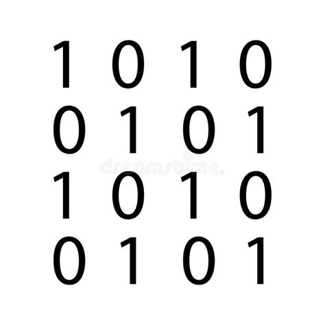 Binary Vector Glyph Flat Icon Stock Illustration Illustration Of