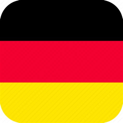 Germany German Flag Country Square Rounded Language Icon
