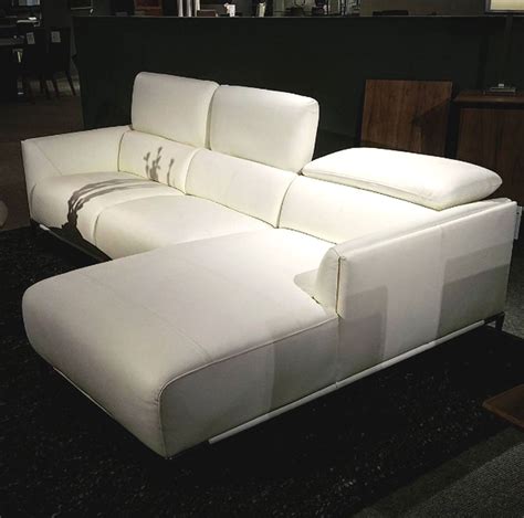 Modern White Leather Sectional Leather Sectionals