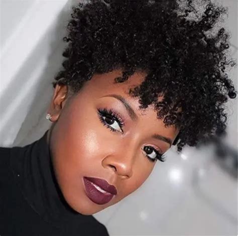 Short Afro Curly Black Wigs Pixie Cut Synthetic Wig For African