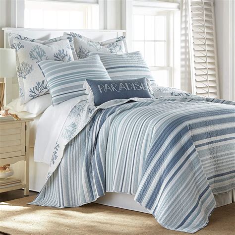 levtex home truro quilt set full queen quilt two standard pillow shams stripe in shades