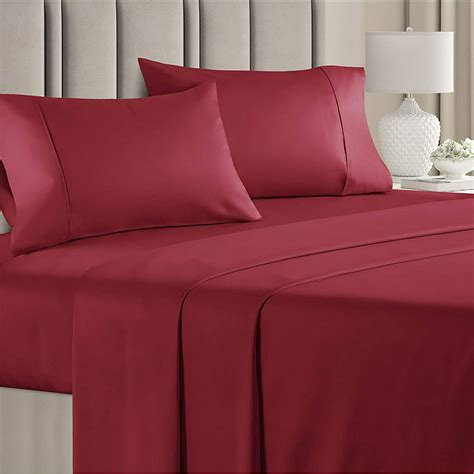 California King Sheet Set 4 Piece Luxury Sheets Extra Soft Deep