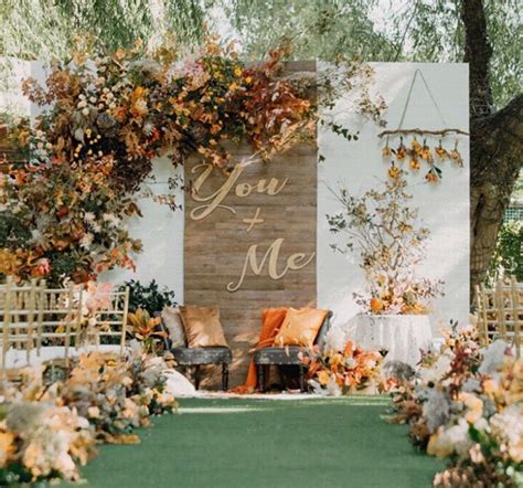 Outdoor Fall Wedding Aisle Decorations Wedding Ideas