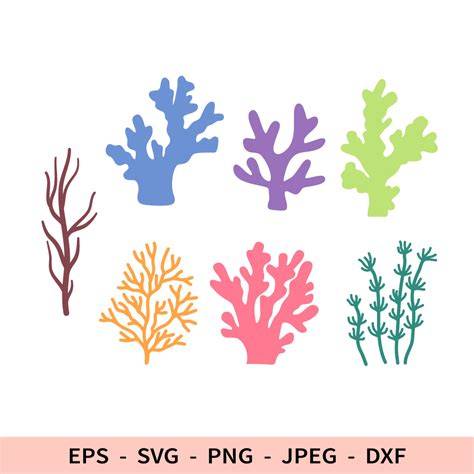 Coral Svg Seaweed Svg File For Cricut Under The Sea Svg Unde Inspire