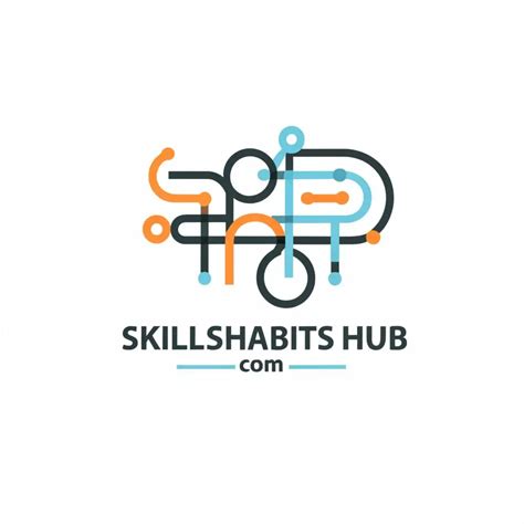 Logo Design For Skillshabitshubcom Minimalistic Straight Line With Text