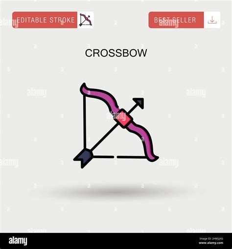 Crossbow Simple Vector Icon Stock Vector Image And Art Alamy