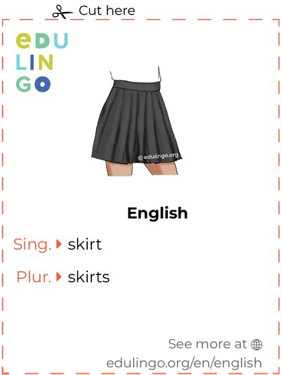 Skirt In English Writing And Pronunciation With Pictures
