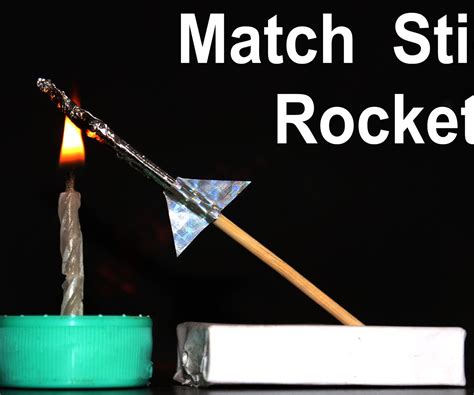 Make A Mini Matchstick Rocket With Matchstick Head And Launcher 7