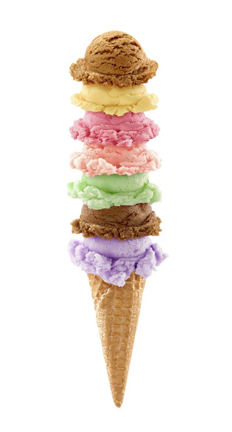 There is no particular age for eating ice cream. 7-scoop ice cream cone - Hallsley