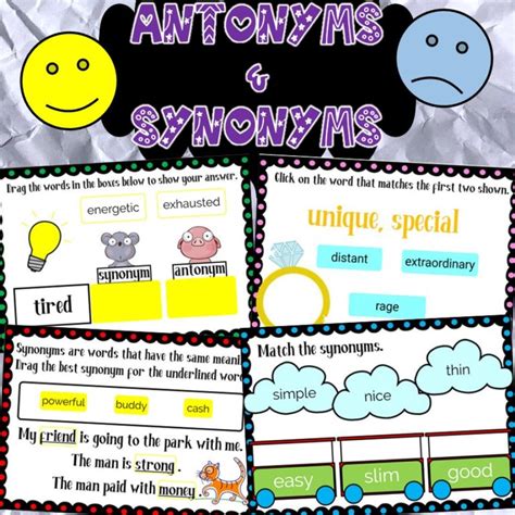 Antonyms And Synonyms Boom Cards Distance Learning Made By Teachers