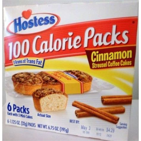 Indulge in the rich, creamy, light as sponge cake flavor of new from hostess brands each package contains 12 single serve coffee pods compatible with keurig k cup brewers including 2.0 extra rich. Hostess 100 Calorie Pack Cinnamon Streusel Coffee Cakes ...