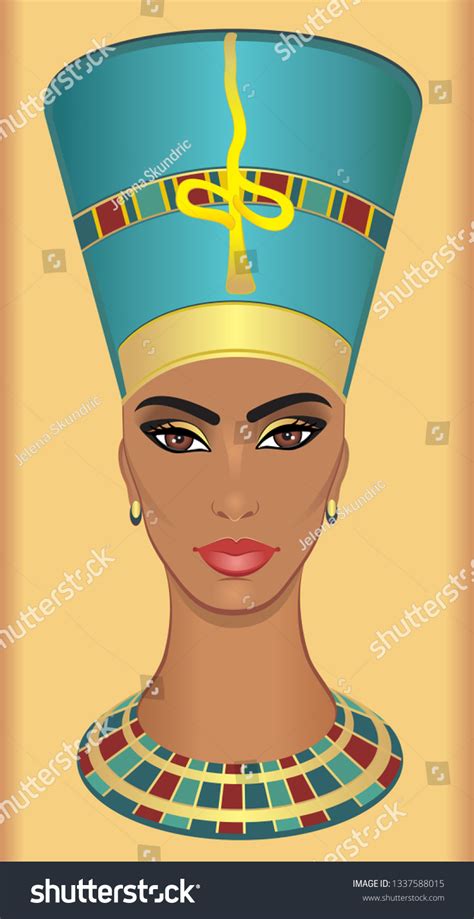 Nefertiti Egyptian Queen Stock Vector Royalty Free 1337588015 Shutterstock