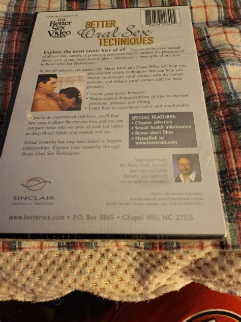 Better Oral Sex Techniques Dvd Sinclaire Institute Education Couples Therapy 784656226495 Ebay