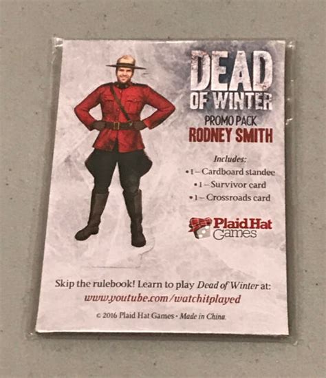 New Rodney Smith Mountie Promo Character For Dead Of Winter Board