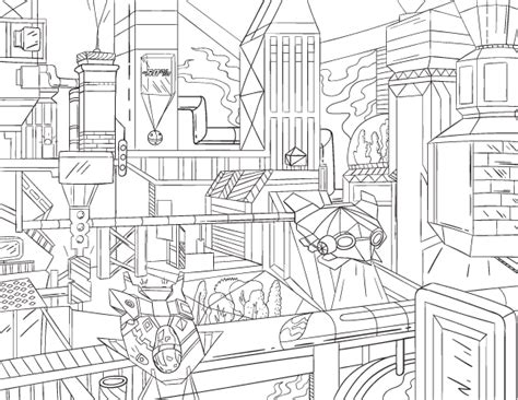 Futuristic Coloring Pages