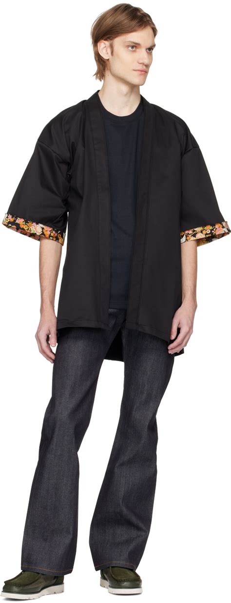 Naked Famous Denim Ssense Exclusive Black Haori Jacket Naked And Famous Denim