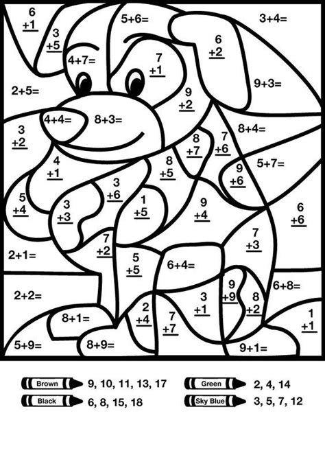 Your child will recognize geometric shapes and add up all the corresponding values. Matematikk | Math coloring, 2nd grade math worksheets ...