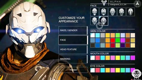 Destiny All Character Customization And Creation Options Upgrades And Unlocks Destiny Alpha