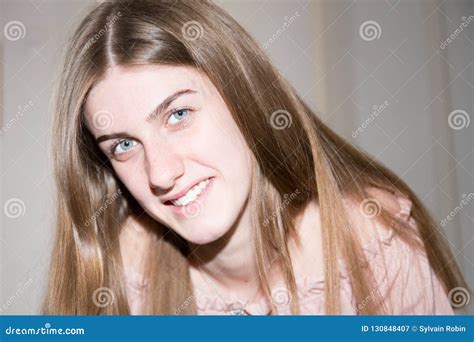 Beautiful Young Woman Posing At Home Stock Image Image Of Beautiful