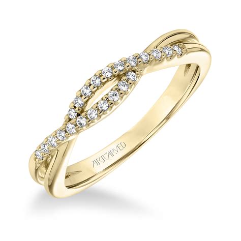 Artcarved Diamond Yellow Gold Womens Wedding Bands Arthurs Jewelers