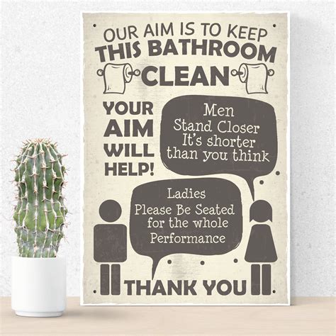 The best decorative bathroom signs. Funny Bathroom Signs Toilet Door Wall Plaques Men Ladies ...