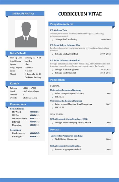 Maybe you would like to learn more about one of these? Download Contoh CV Lamaran Kerja Terbaru | Desain cv, Desain resume, Cv kreatif