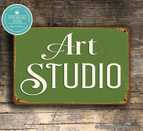 Art Studio Sign Artist Studio Sign Rustic Style Art Studio Etsy