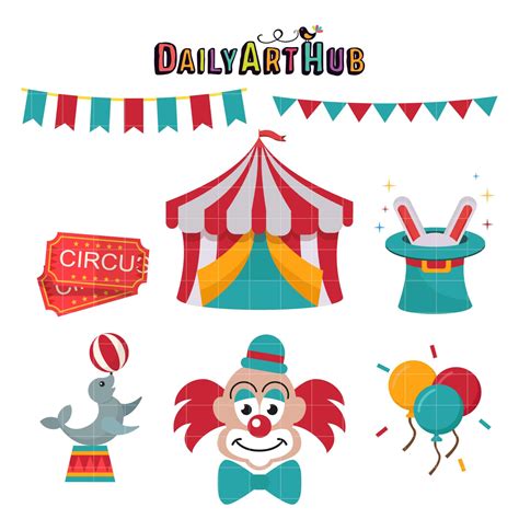 Circus Clip Art Set Daily Art Hub Graphics Alphabets Svg