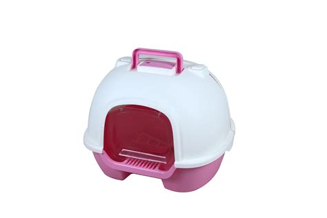 Portable Hooded Cat Toilet Litter Box Tray House With Handle Scoop And