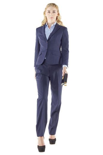 Navy Blue Pant Suits Tailor Made For Women Custom Made And Bespoke By