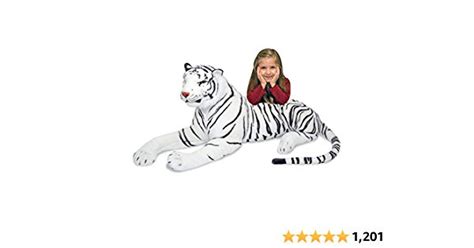 Melissa And Doug Giant Siberian White Tiger Lifelike Stuffed Animal