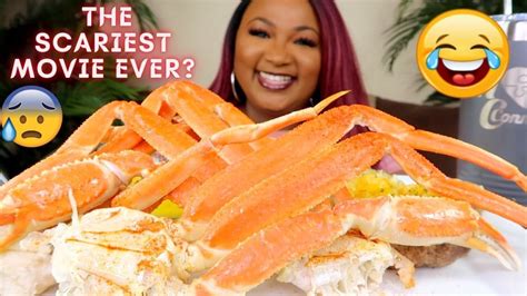 Giant Snow Crab Legs Seafood Boil Mukbang 먹방쇼 シーフード Butter Youtube