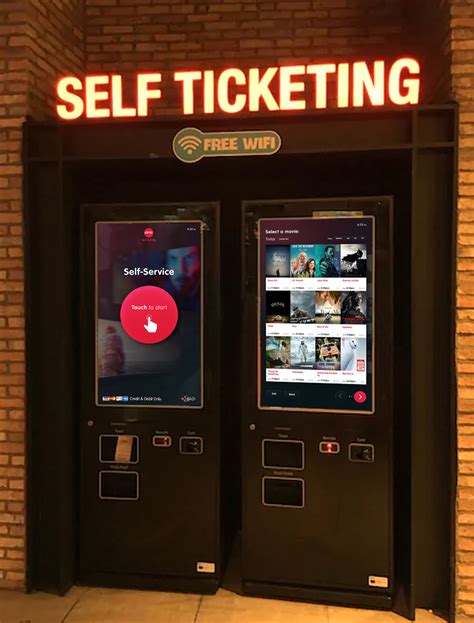 Cinema Ticketing Kiosk Payment Options Of Cash Card And Voucher