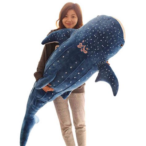 Fancytrader Huge Soft Blue Whale Plush Doll Big Giant Stuffed Animals