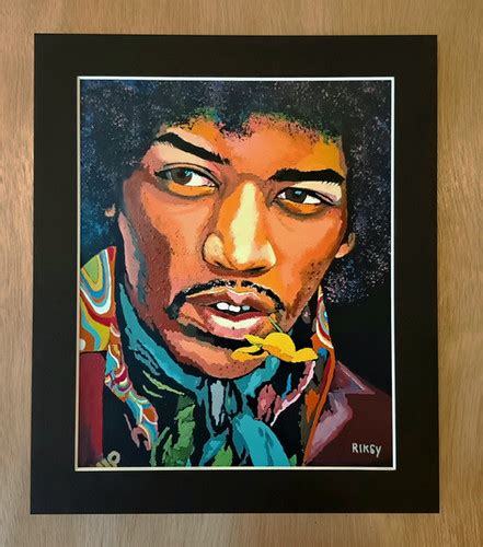 Jimi Hendrix Art Print With Mount Stevieriks