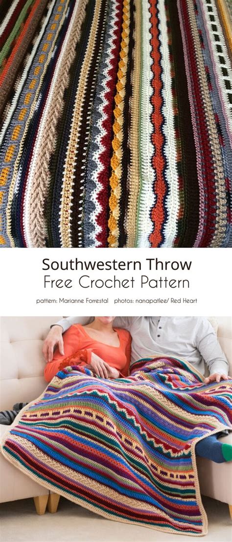 Southwest Inspired Blanket Ideas And Free Patterns Crochet Afghan
