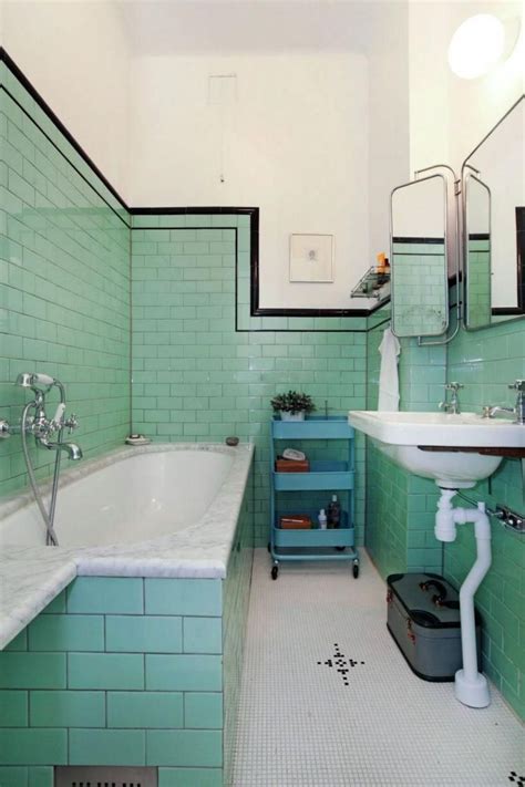 60 Unusual Classic And Vintage Bathroom Tile Design Ideas Green Tile