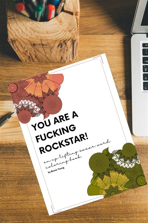 You Are A Fcking Rockstar Positive Sht To Color Your Mood Etsy