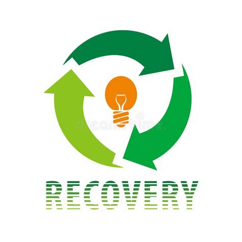 Recovery Vector Logo Design Recovery Bulb Illustration For More