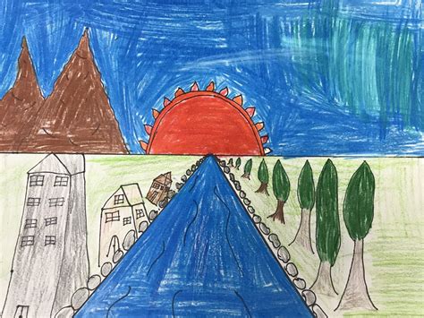 Fourth Grade Learns One Point Perspective Drawing Art With Ms Bruce