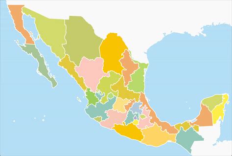 Mapa Division Politica Mexico