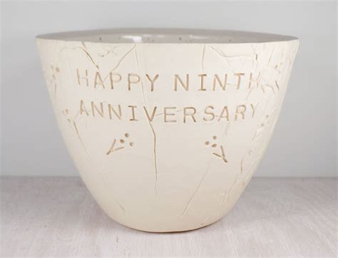 ninth wedding anniversary pottery bowl 9th anniversary t etsy unique wedding ts