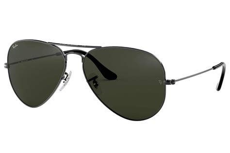 Ray Ban Aviator Classic With Gunmetal Frame And Green Classic Lenses Vance Outdoors
