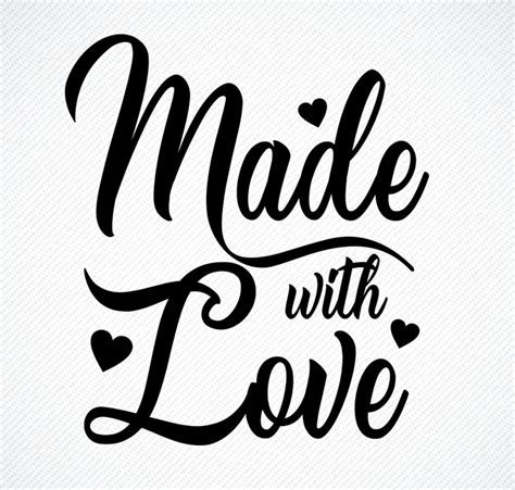 Made With Love SVG Made With Love Made With Love Png Etsy