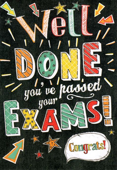 Well Done Youve Passed Your Exams Congrats Greeting Card Cards Love Kates